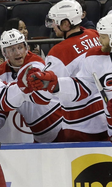Hurricanes wrap winning month with loss to Rangers